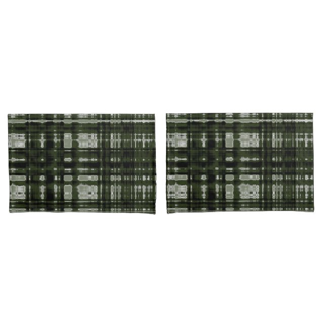 Funda De Cojín Lumberjack Plaid Draid Olive Design (Anverso - Set)