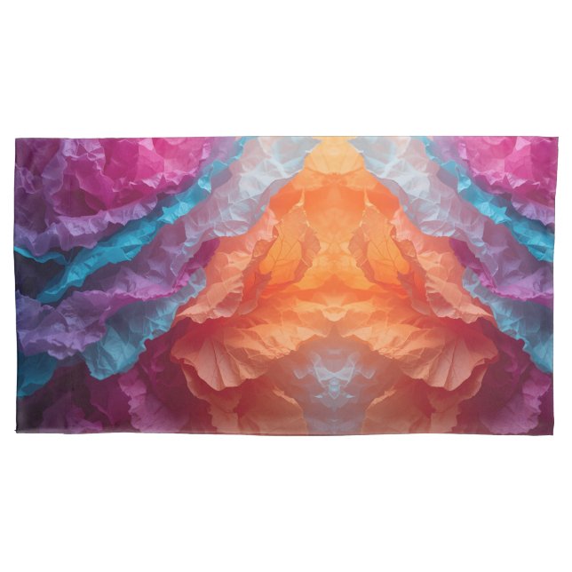 Funda De Cojín Luminous Abstract Tissue Paper Layers (Anverso)