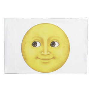 Funda De Cojín Luna Amarilla - Emoji
