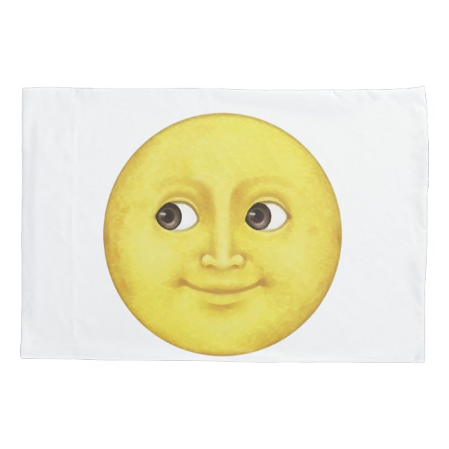 Funda De Cojín Luna Amarilla - Emoji (Reverso)