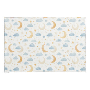Funda De Cojín Luna Bohemia Estrellas Nubes Niños