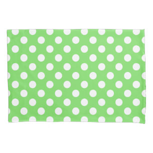 Funda De Cojín Lunares blancos sobre verde manzana