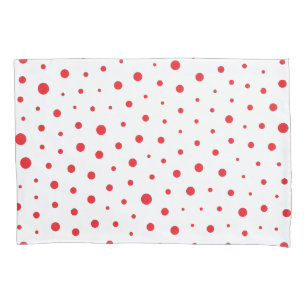 Funda De Cojín Lunares modernos elegantes - personalizar Rojo BG