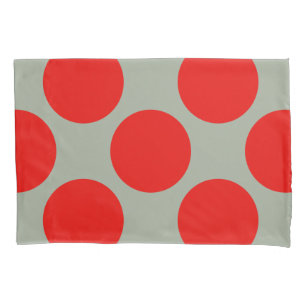 Funda De Cojín Lunares rojos diagonales geométricos en cualquier