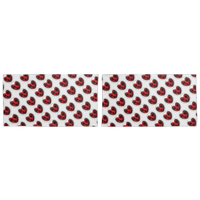 Funda De Cojín Luv-A-Bull Bulldog americano Pit Bull Heart (Anverso - Set)