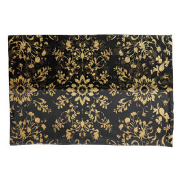 Funda De Cojín Luxurious style Pillow case black yellow pattern