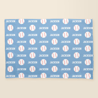 Funda De Cojín Luz del patrón de nombres de béisbol