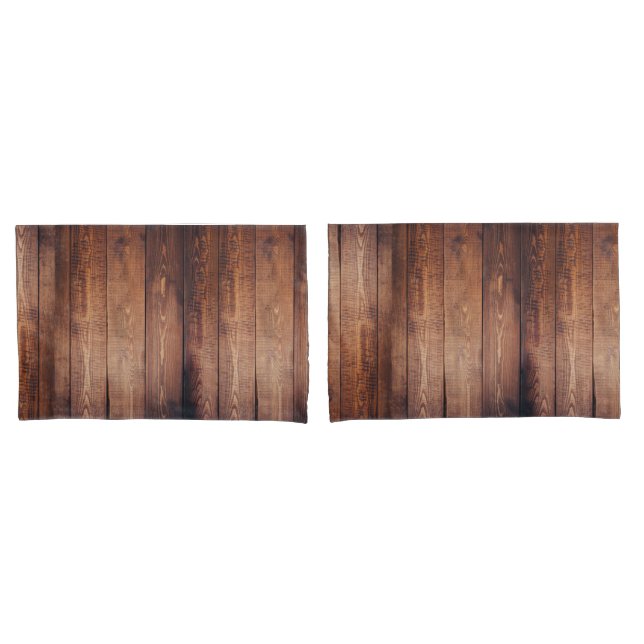 Funda De Cojín Madera de grano oscuro (Anverso - Set)