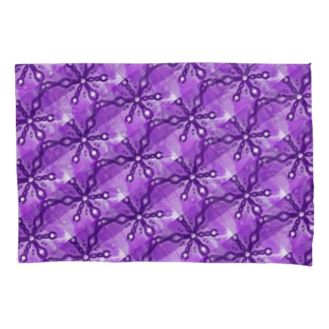Funda De Cojín Madera púrpura y símbolo (Anverso)