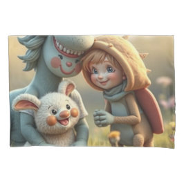 Funda De Cojín „Magische Freunde im Blütenland“