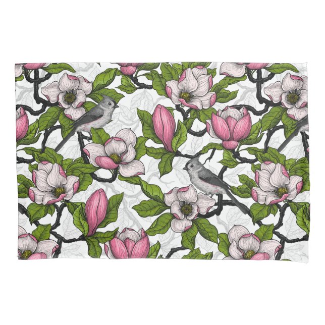 Funda De Cojín Magnolia floreciente (Anverso-izquierdo)