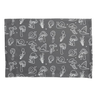 Funda De Cojín Maleta de champiñones y caracoles