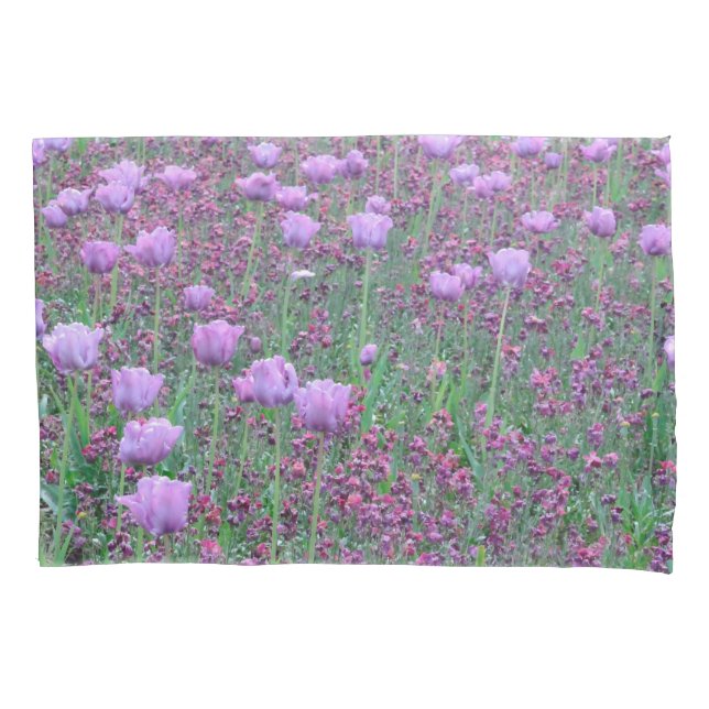 Funda De Cojín Maletas de lavanda, tamaño estándar (Anverso-izquierdo)