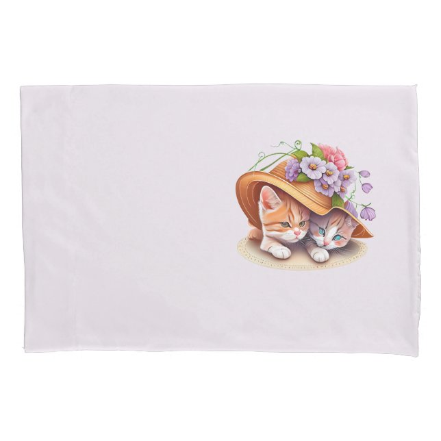 Funda De Cojín Maletín de almohada con gatos (Anverso)