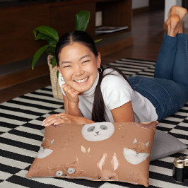 Funda De Cojín Maletín de animales marrones