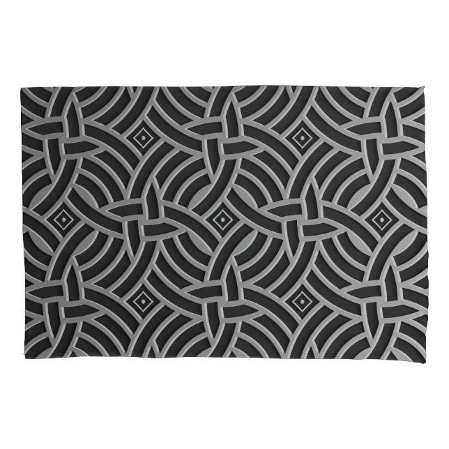 Funda De Cojín Maletín de patrón metálico falso (Anverso)