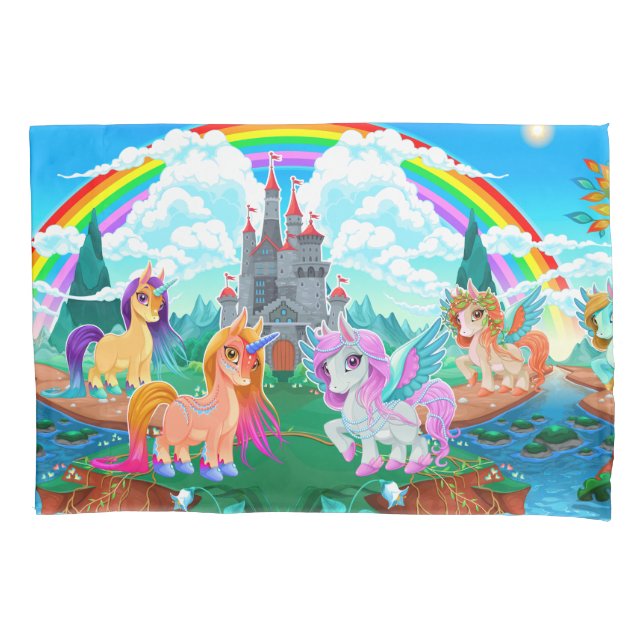 Funda De Cojín Maletín infantil Unicornio (Anverso)