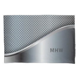 Funda De Cojín Maletín monograma falso personalizado Metalizado