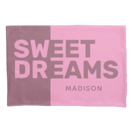Funda De Cojín Maletines de nombre personalizado "Sweet Dreams"