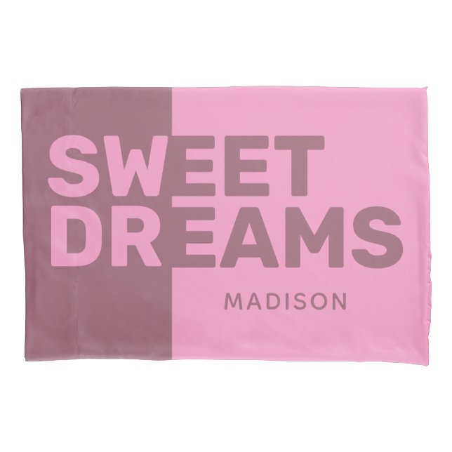 Funda De Cojín Maletines de nombre personalizado "Sweet Dreams" (Anverso)