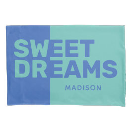 Funda De Cojín Maletines de nombre personalizado "Sweet Dreams"