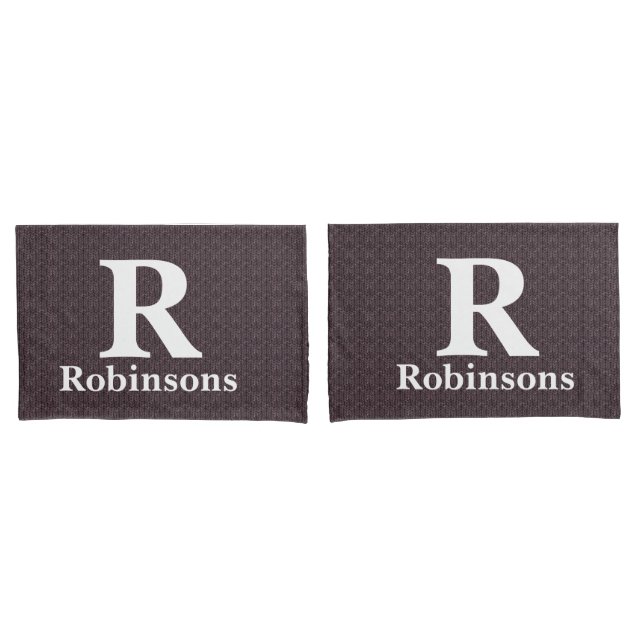 Funda De Cojín Mallas de suéter de nombre familiar (Anverso - Set)