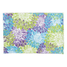 Funda De Cojín Mamáes verdes azules, púrpura y lima