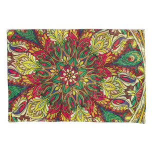 Funda De Cojín Mandala Bandana: Diseño inmaculado.