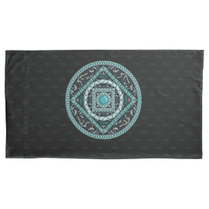 Funda de cojín mandala de Acuario