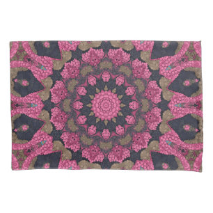 Funda De Cojín Mandala de círculo redondo geométrico abstracto y