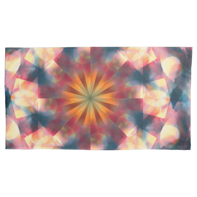 Funda De Cojín Mandala psicodélica de Kaleidoscópico de Prisma (Anverso-izquierdo)