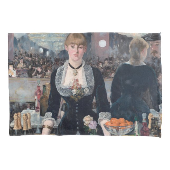 Funda De Cojín Manet - Un bar en el Folies-Bergere (Anverso)