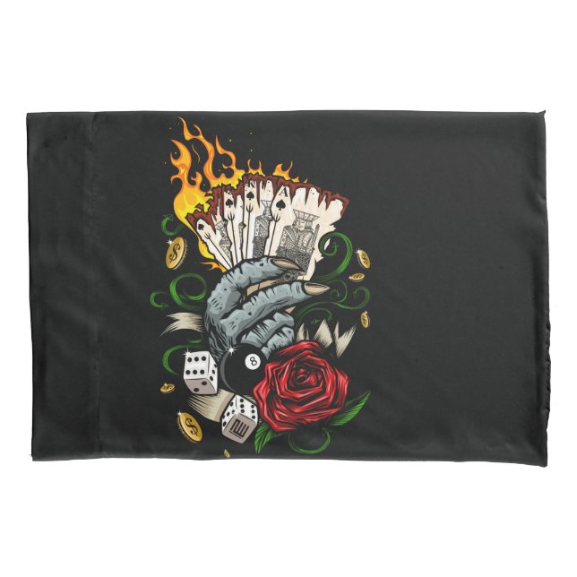 Funda De Cojín Mano De Tarjetas (Anverso)