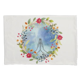 Funda De Cojín Manos rezando acuarela