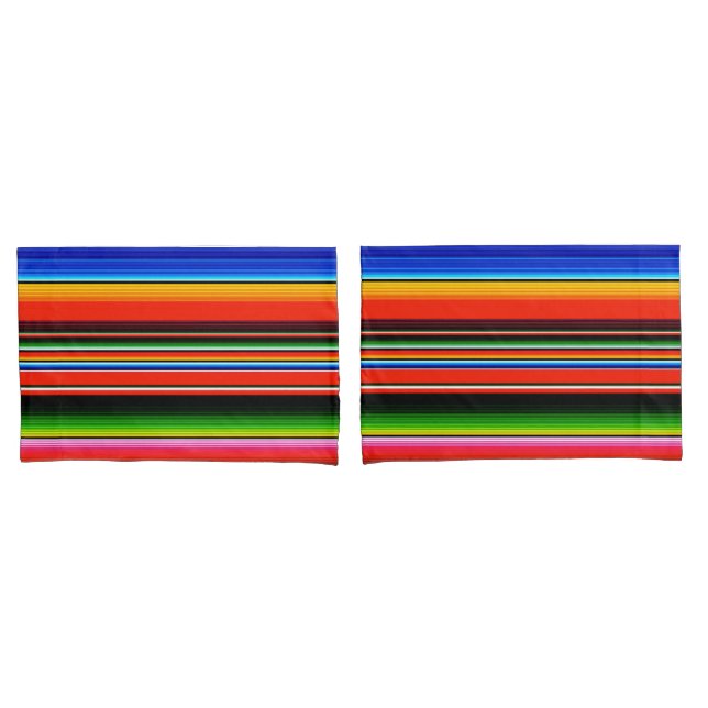 Funda De Cojín Manta Mexicana Serape Fiesta Suroeste (Anverso - Set)