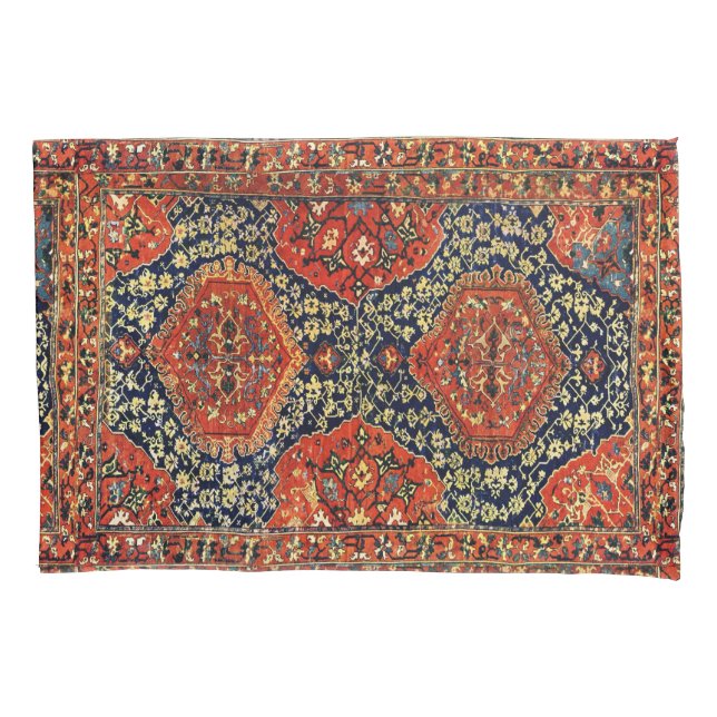 Funda De Cojín Manta oriental en blue&orange (Anverso)