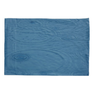 Funda De Cojín Manzanas de lluvia (Olas de agua azul)