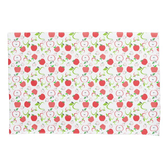 Funda De Cojín Manzanas rojas y verdes (Anverso)