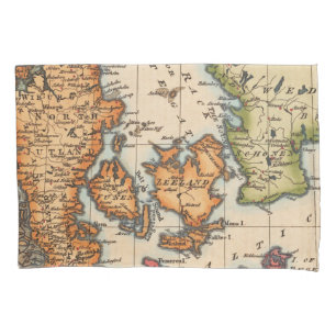 Funda De Cojín Mapa antiguo antiguo inspirado (10)