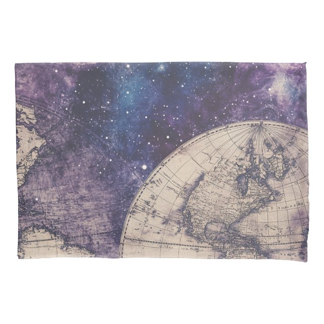 Funda De Cojín Mapa del mundo de la época celestial (3) (Anverso-izquierdo)