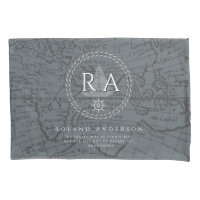 Mapa Monograma de Cuerda Náutica Gris