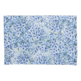 Funda De Cojín Maravillosas hortensias azules - patrón floral