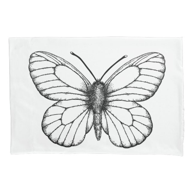 Funda De Cojín Mariposa blanca (Anverso)
