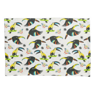 Funda De Cojín Mariposa de loro de jungla tropical de verano