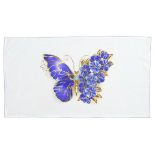 Funda De Cojín Mariposa Flor Zafiro
