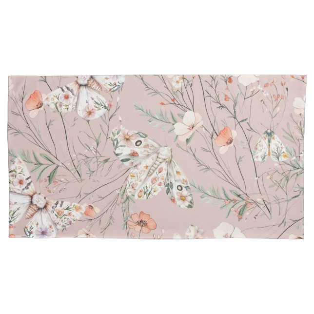 Funda De Cojín Mariposa Floral Boho (Anverso-izquierdo)