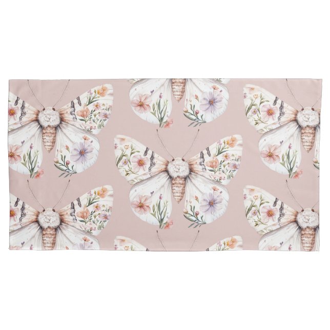 Funda De Cojín Mariposa Floral Boho (Anverso-izquierdo)