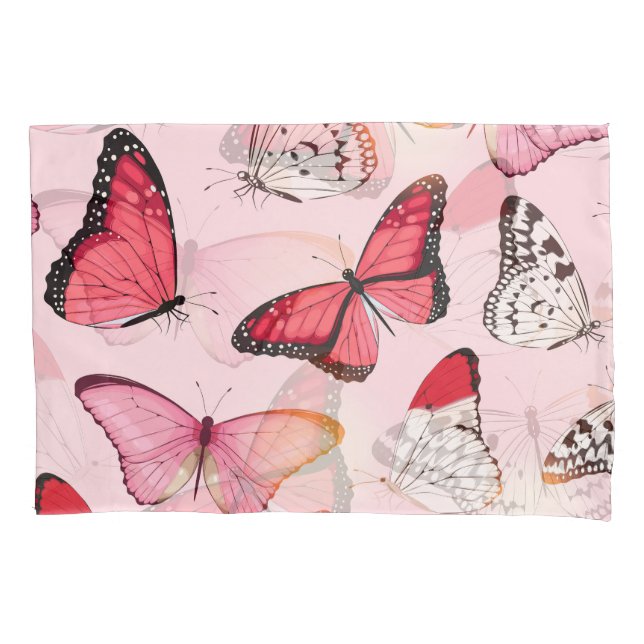 Funda De Cojín Mariposa tropical detallada: patrón de cosecha (Anverso)