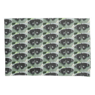 Funda De Cojín Mariposa tropical negra y blanca