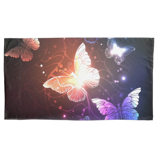 Funda De Cojín Mariposas nocturnas brillantes (Anverso)